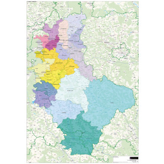 Karte der drei Dekanate mit Landkreisgrenzen