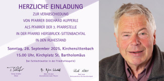 Einladung Verabschiedung Pfarrer Aupperle